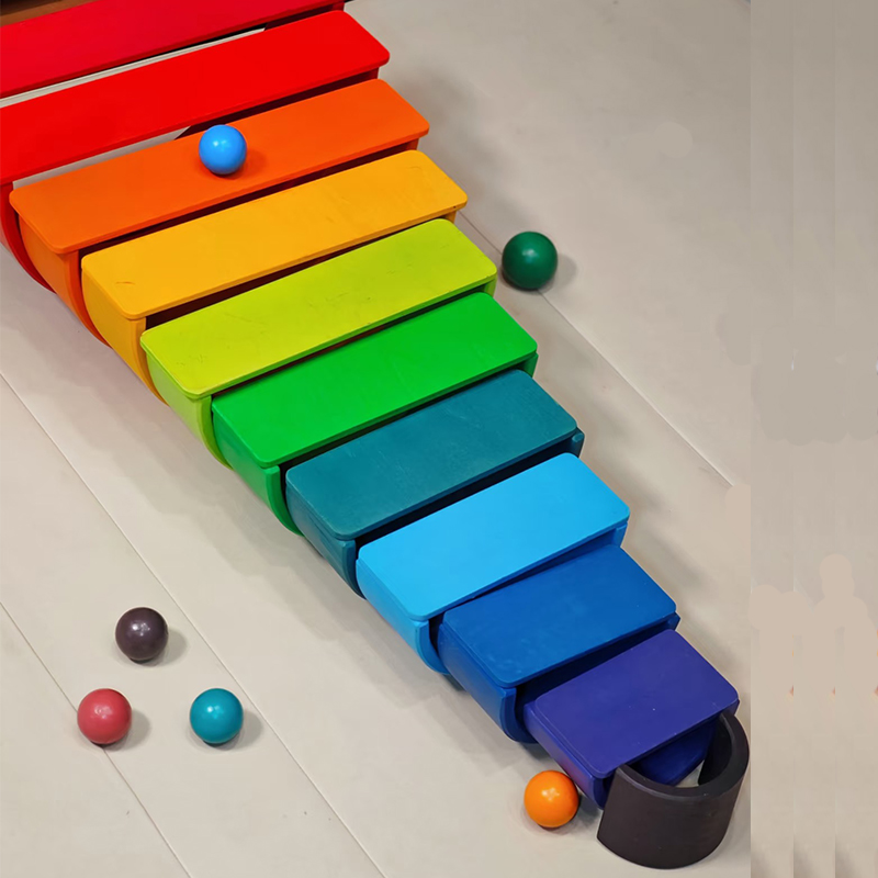 مكعبات خشبية ملونة قوس قزح للأ - مراجعة Kids Educational Box وسعره