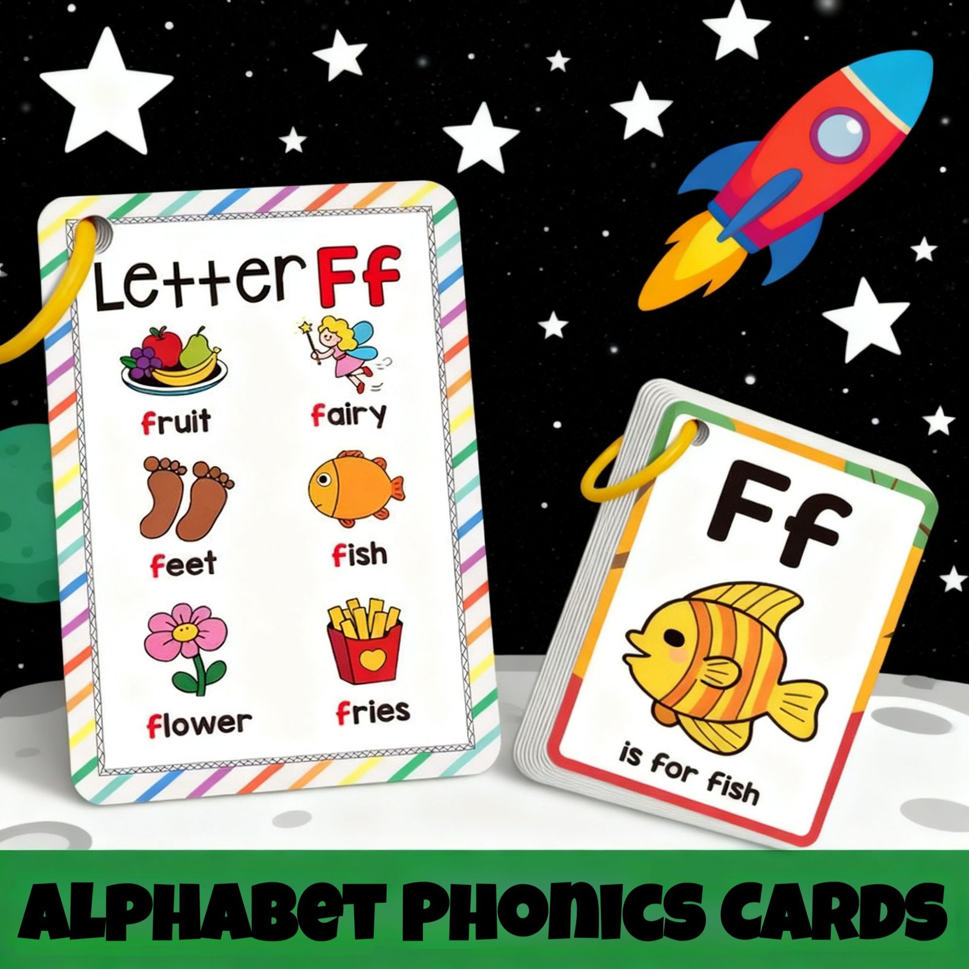 بطاقات تعليمية صديقة للبيئة لل - مراجعة Flash Card Alphabet وسعره