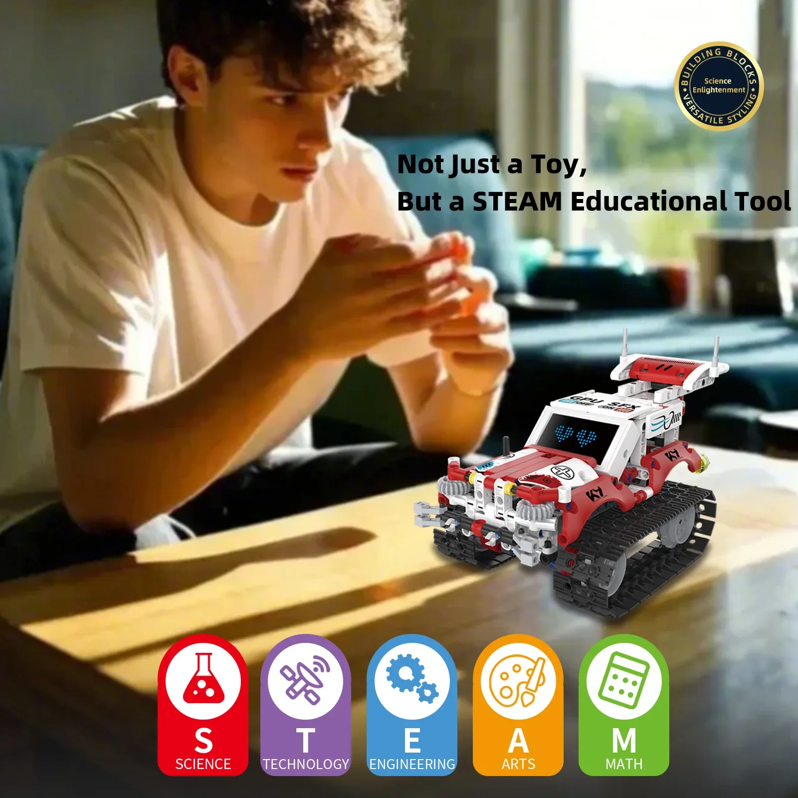 مجموعة مكعبات بناء سيارة روبوت - مراجعة Kids Education App Free وسعره