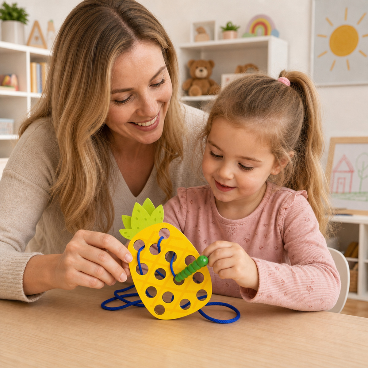 ألعاب خشبية على شكل أناناس للر - مراجعة Kids Educational Box وسعره