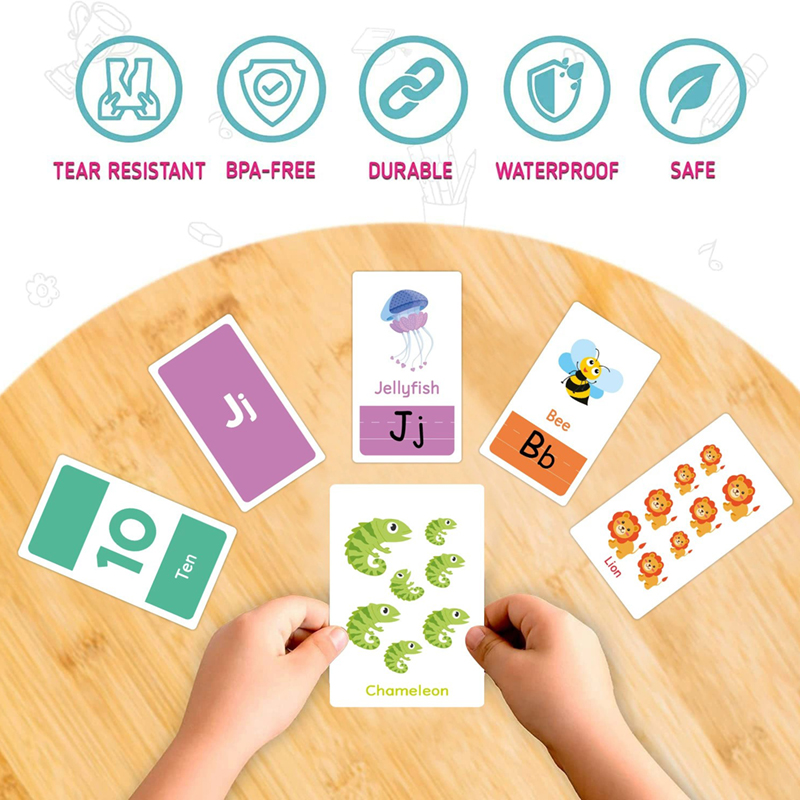 58 قطعة من بطاقات الفلاش لتعلم - مراجعة Flash Card Alphabet وسعره